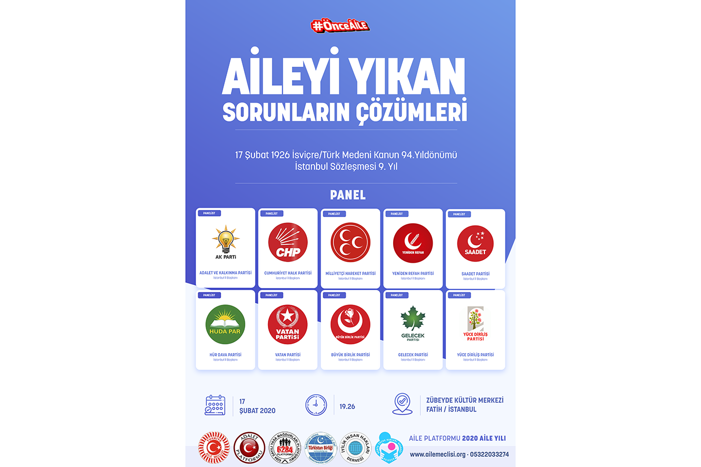 Türkiye Aile Meclisi, İstanbul'da 'Aile' konulu panel düzenleyecek Türkiye Aile Meclisi, İstanbul'da 'Aile' konulu panel düzenleyecek